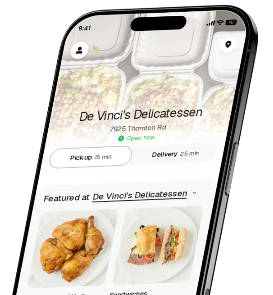 De Vinci's Delicatessen app preview